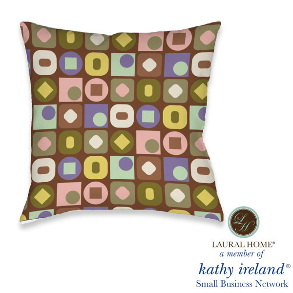 kathy ireland HOME Retro Geometric 18" x 18" Decorative Pillow Wayfair